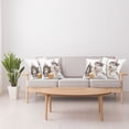 thumbnail image 4 of Ambesonne Birthday Throw Pillow Cover 4 Pack, Birthday Party Cones, 16", White and Brown, 4 of 6