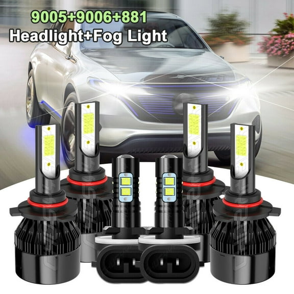 White For Pontiac Grand Prix 2004 - 2007 2008 Car LED Headlight Fog Light Bulbs