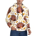 thumbnail image 2 of Wukai Fall Turkey Print Men Hoodies Fleece Sweatshirts Long Sleeve Sweaters Pullover Fall Outfits Winter Clothes-XX-Large, 2 of 7
