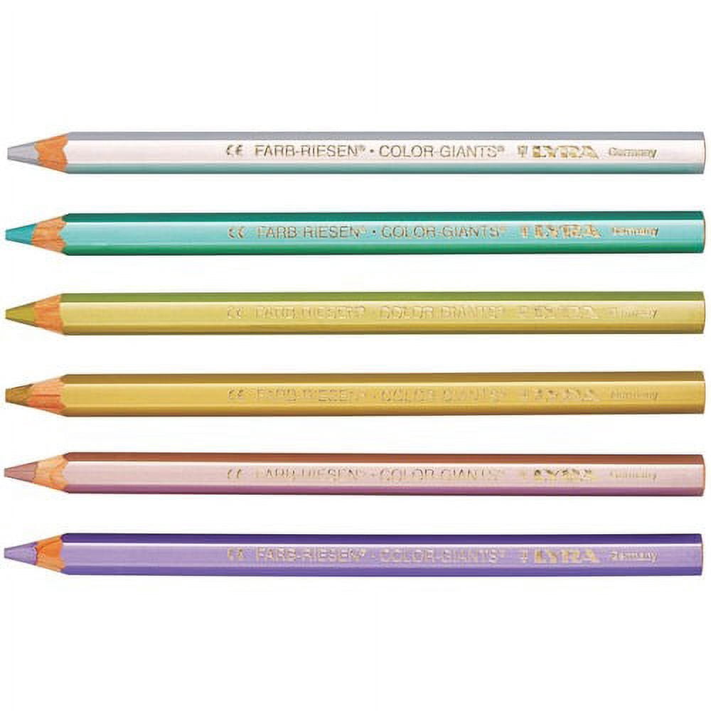 Lyra Color Giant Pencils 6.3 mm Lead Diameter - Assorted Metallic Lead - 1 / Each
