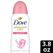 Dove Advanced Care Antiperspirant Deodorant Spray For After Shave Care For Underarms Rose Petals 72-hour Antiperspirant Deodorant For Soft Underarms, 3.8 oz