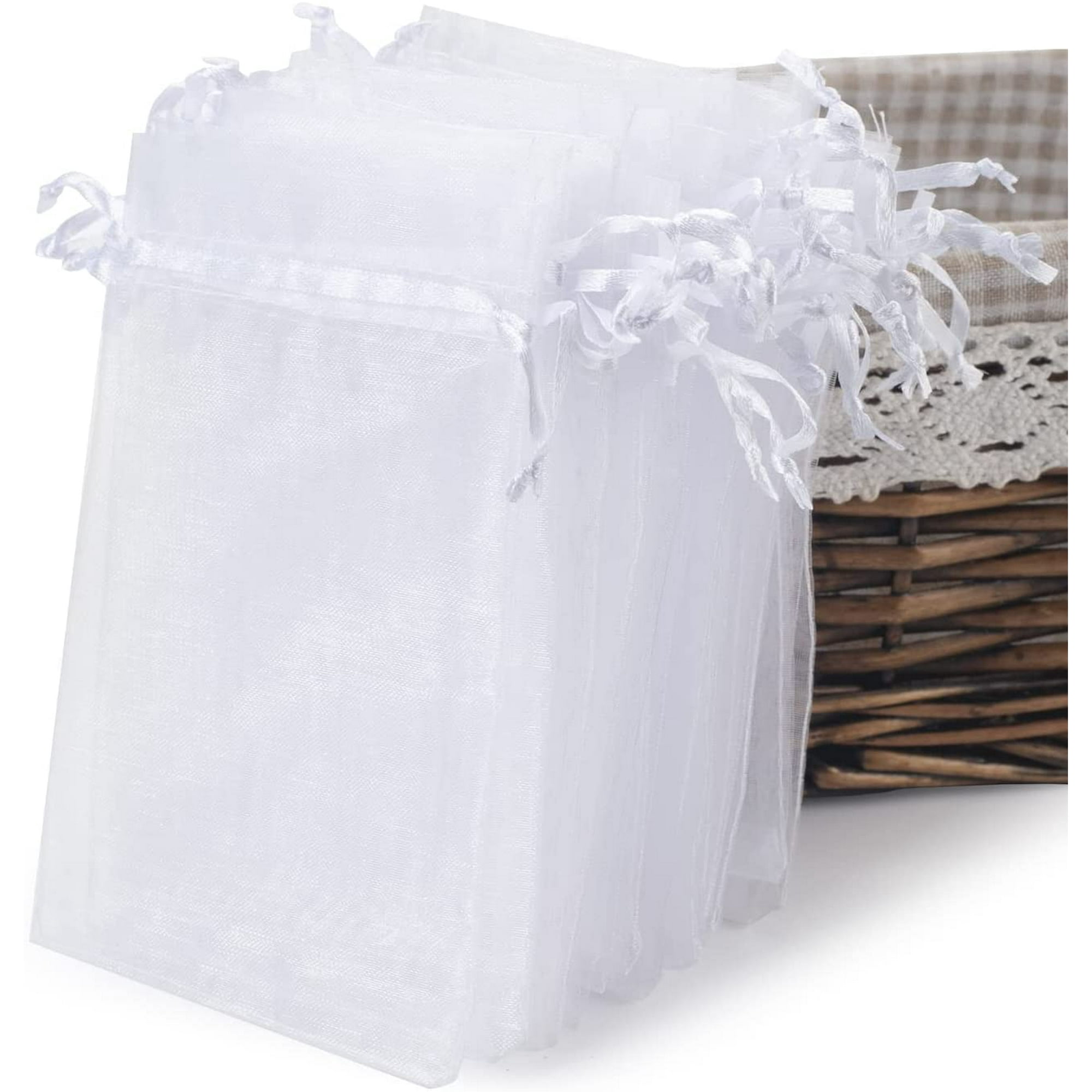Cpdd 100pcs Premium Sheer Drawstring Organza Bags 4x6 Inch Jewelry Gift Bag Candy Pouch For Party Jewelry Christmas Festival Bathroom Soaps Make