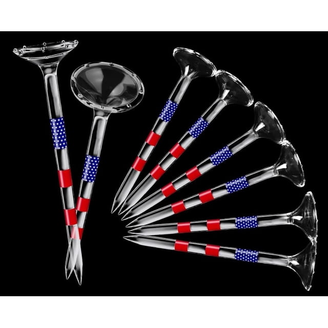 Tees de golf EagleGlo, irrompibles, transparentes, acrílicos, 8 puntas, 3.25 pulgadas