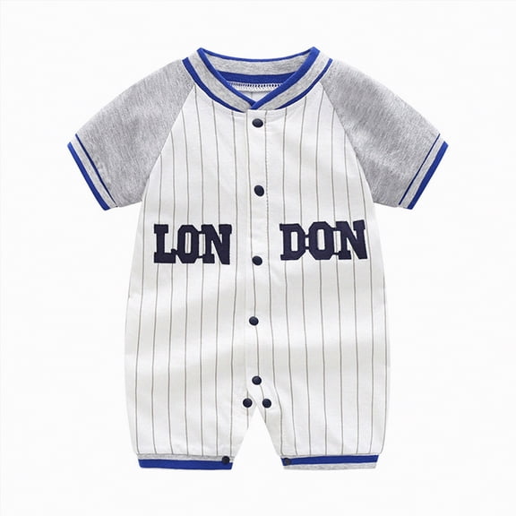 Ccpelsie Newborn Infant Baby Girl and Boy Clothes Rompers Summer Jumpsuits Short Sleeve Romper Infant Baby Clothes(Blue,6-9 Months)