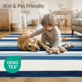 thumbnail image 4 of ODIKA 9'x12' Washable Area Rug Striped Gradient Bands Powder Transitions Scandinavian Stripes for Great Room, Indoor Concept, Large Living Low Pile, Flatwoven, 4 of 7