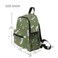 thumbnail image 3 of FORMRS School Backpack with Front Zippered Pocket 12" Student Travel Daypack, Green Cute Cat Pattern, 3 of 6