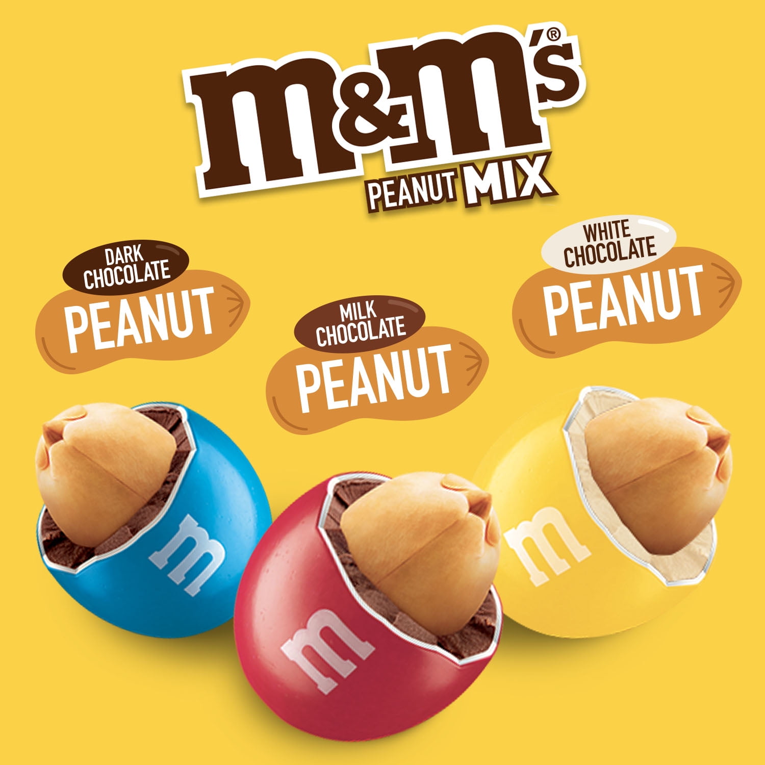 M&M's Chocolate Candies, Peanut/Milk Chocolate/Peanut Butter, Variety Pack,  18 Pack 18 Ea, Candy Assortments