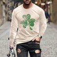 thumbnail image 2 of Maean St Patricks Day Shirt for Men Long Sleeve Fashion T-Shirt Mens Big and Tall Tops Clothes, 2 of 5