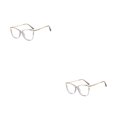 thumbnail image 2 of Qarigey Gafas de ojo de gato Retro Anti luz azul para mujer, gafas transparentes de lectura por ordenador, gafas de marco grande de lujo para Gris claro 2piezas, 2 of 6