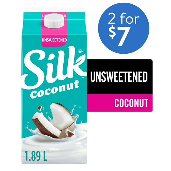 Silk Coconut Milk Alternative, Unsweetened, Dairy Free, 1.89 L