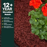 GroundSmart Red Shredded Rubber Mulch, 1.5 Cu Ft