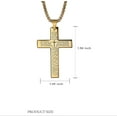 thumbnail image 2 of Men's Cross Necklace with Lord's Prayer, Stainless Steel Christian Cross Pendant Necklace for Men, 2 of 10