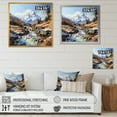 thumbnail image 4 of Designart "Winter'S Charming Mountain Creek" Landscape Mountains Canvas Wall Art, 4 of 7