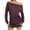 Red, variant on EDFBUYKRS Women Long Sleeve Shirts Plus Size Loose Fit Stripe Pullover Neck Button Down Sweatshirts Fashion Color Block Loose Tunic Lady Tops Xl
