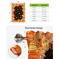 thumbnail image 6 of Orange Yellow Fall Tie Up Curtains for Kitchen Bathroom Bedroom Windows 63 Inch Length, Pumpkins Harvest Botanical Thanksgiving Black Balloon Drape Curtains Shade Rod Pocket Curtain Panel, 52"x63", 6 of 7