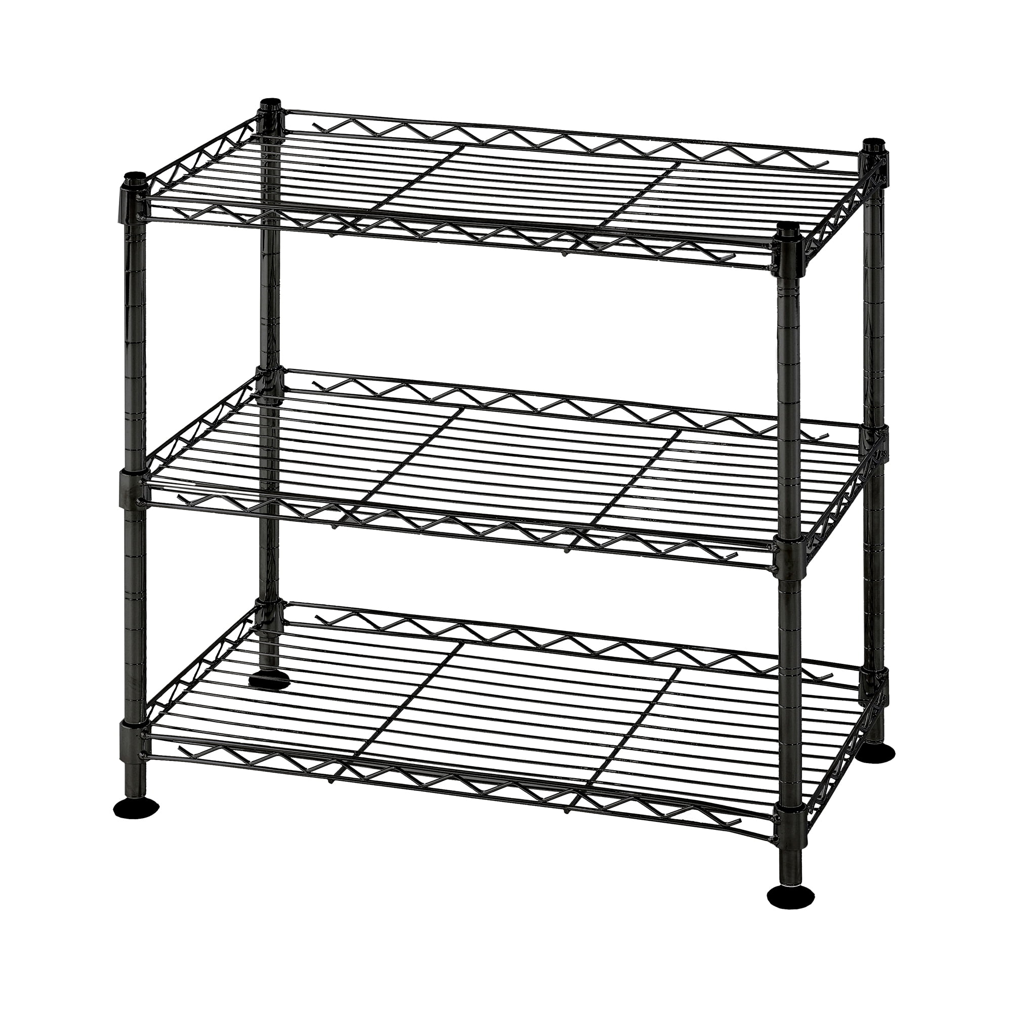 Juggernaut Storage 18'W x 10'D x 18'H 3-Tier Steel Wire Shelving Unit, 264 lb Capacity, Black