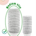 thumbnail image 3 of Mini 500 Piezas de Moldes para Cupcakes de Papel Plateado para Hornear Tazas para Hornear, Gruesos y Resistentes, Resistentes Al Aceite, Moldes para Muffins de Papel A, 3 of 5