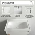 thumbnail image 4 of 20'' Bathroom Vanity with Ceramic Sink, Small Bathroom Vanity Wall Mounted with Soft-Close Door Modern Floating Cabinet with Faucet, Pop-up Drain, P-Trap, White, 4 of 7