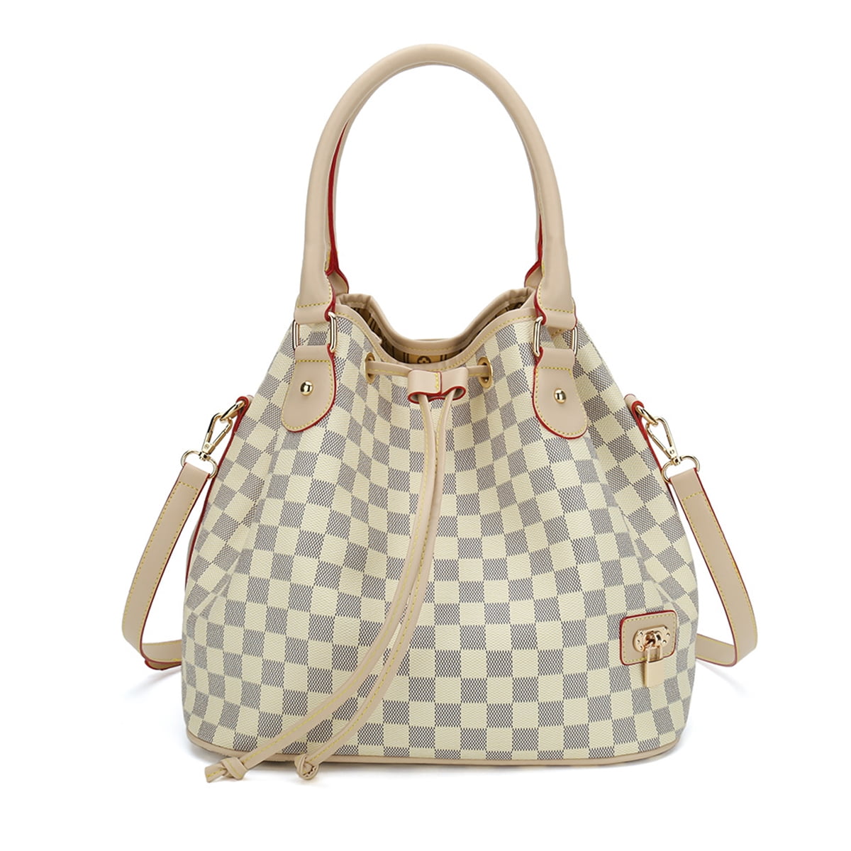 richports checkered tote shoulder bolsa