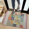 thumbnail image 2 of Botanical Floral Patchwork Non-Slip Entryway Door Mat,Boho Indoor Decor Durable Low Plush Door Mat,Washable Welcome Rug for Patio Hallway Home Decor 20x32 Inches, 2 of 7
