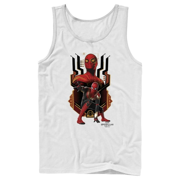 Men's Marvel Spider-Man: No Way Home Integrated Suit  Tank Top White Small