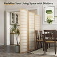 thumbnail image 5 of JOSTYLE Room Divider Wall 4 Panel, Folding Privacy Screen for Room Separation, Shoji Screen Japanese Style Room Divider Screen, 5.9 Ft, Natural, 5 of 7