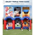 thumbnail image 4 of STICCIO 228.3x59.1x126 inch Inflatable Carnival Game 3-in-1 Toss Target with 750W Blower 12 Balls, 4 of 8