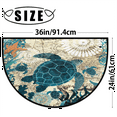 thumbnail image 2 of Qzaxky Half Round Door Mat Funny Sea Turtles Non-Slip Absorbent Welcome Doormats Washable Half Circle Area Rug for Home Indoor Entrance High Traffic Areas, 24" x 36", 2 of 7