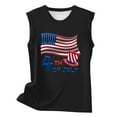 thumbnail image 4 of HEILAU Independence Day Shirts for Women American Flag Graphic Tees Sleeveless Tank Top Gradient Coconut Tree Tops Summer V Neck Button Down Shirt Summer Tops, 4 of 4