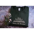 thumbnail image 2 of Embroidered I'm Booked Sweatshirt Crewneck, 2 of 2