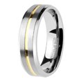 thumbnail image 6 of LaRaso & Co His Hers Wedding Ring Set Matching Black Titanium 14K Gold Over Silver Rings for Her 6 Him 10, 6 of 7
