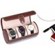 thumbnail image 1 of Caja de reloj redonda de cuero PU, caja de exhibición para reloj, caja de almacenamiento para reloj para hombres, mujeres y niñas, para regalo de viaje (café), 1 of 5