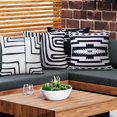 thumbnail image 5 of Black and White Farmhouse Throw Pillow Covers Set of 2 18x18 Inch Linen Decorative Pillow Case for Sofa Couch Chair Bedroom Modern Decor Classic and Refined, 5 of 6