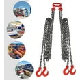 thumbnail image 3 of Chain Sling 5/16 13FT 4 Leg Lifting Chain with 4 Leg Grab Hooks and Adjusters, G80 Heavy Duty Lift Sling Chains for Engine Hoist 5 Ton Capacity,13 FT Used in Mining, Machinery, 3 of 9