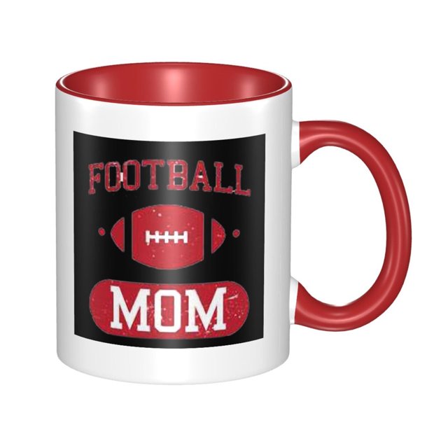 Bonita taza de café y té con la frase "Mamá del fútbol": tazas de cerámica para mujeres y hombres