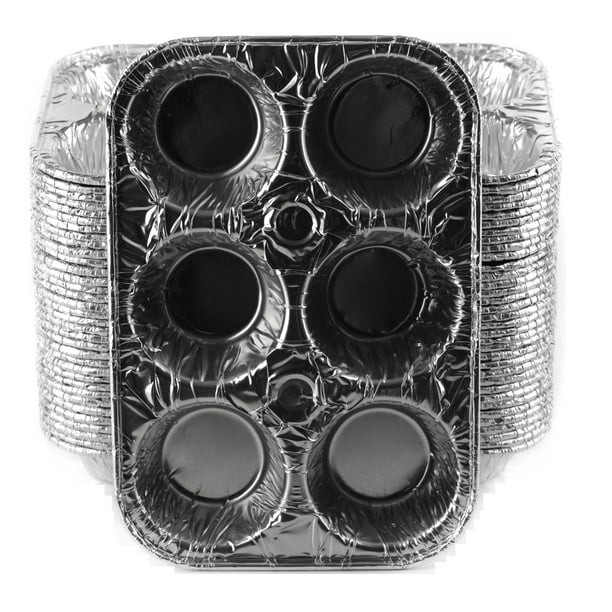 Aluminum 6Cup Muffin Pan Disposable Aluminum Cupcake Pans Strong