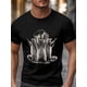 thumbnail image 3 of Men's T-Shirt,Short Sleeve Tee Shirt Casual Tops Cheering Little Raccoon Crew Neck T Shirts for Men, 3 of 8