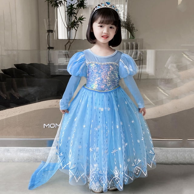 Vestido de niña de manga larga para otoño e invierno, vestido de princesa para niña, tesoro femenino para cumpleaños