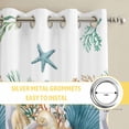 thumbnail image 6 of Beach Coastal Kitchen Curtains Window Panels, Nautical Shell Starfish Coral Summer Insulated Window Treatment Curtain, Grommet Curtains for Bedroom/Living Room/Bathroom, 2 Piece 42"Wx84"L, 6 of 8