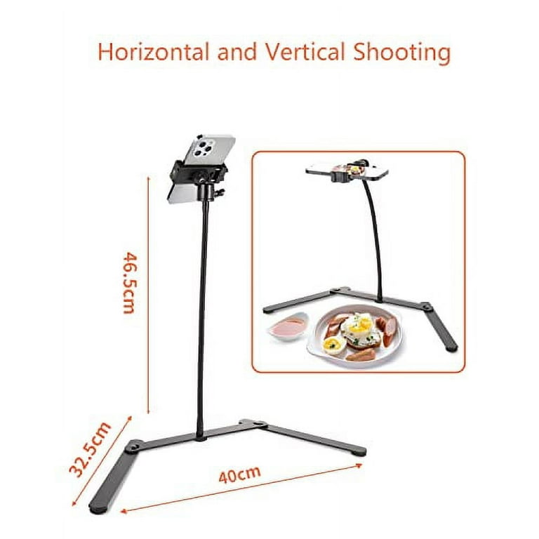 Adjustable Phone Tripod, Phone Stand for Recording, Overhead Phone Mount,  Tabletop Tripod for Cookie Decorating and Teaching Online Live Streaming  and