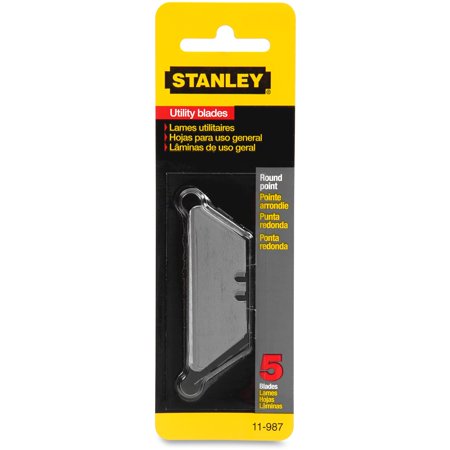 Stanley Tools Rounded-Point Utility-Knife Blades, 5/Pack