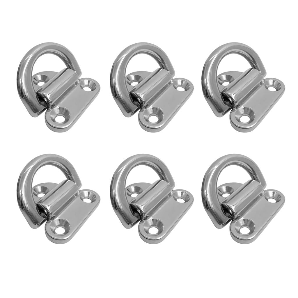 6pcs D tie Anchor 1/4inch Stainless Lashing s Ter TieDowns Points