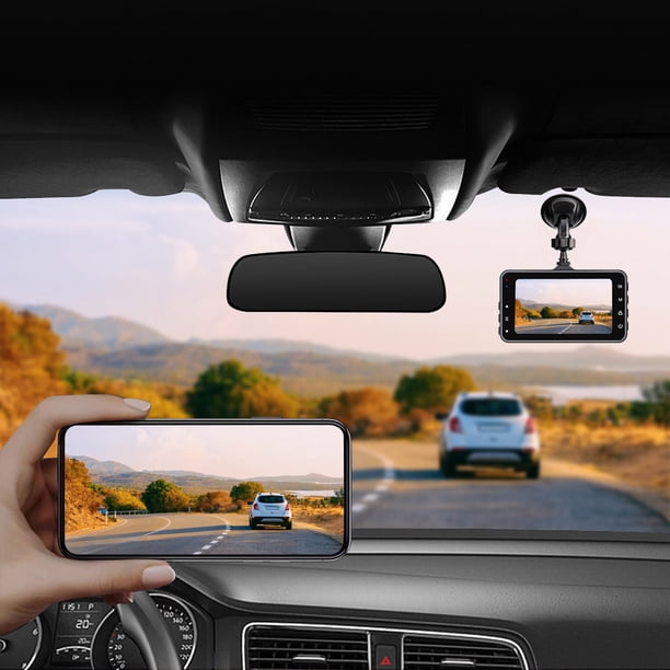 Pisexur Accesorios para coches, Electrónica para cochesCámara de salpicadero para coche con WiFi, 1080P FHD, grabadora de conducción de 3 pulgadas, visión nocturna, sensor G, grabación en bucle, moni