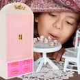 thumbnail image 3 of KAKOWELY 2 piezas de mini armario modelo de plástico mini armario de casa miniatura muebles adorno, 3 of 5