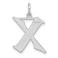 thumbnail image 5 of Auriga Fine Jewelry 925 Sterling Silver Rhodium-plated Block Letter X Initial Charm for Women (L-21.98 mm, W-14.63 mm), 5 of 6