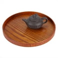 thumbnail image 5 of OTVIAP Round Natural Wood Serving Tray Wooden Plate Tea Food Server Dishes Water Drink Platter,Serving Tray, Wood Serving Tea Tray, 5 of 8