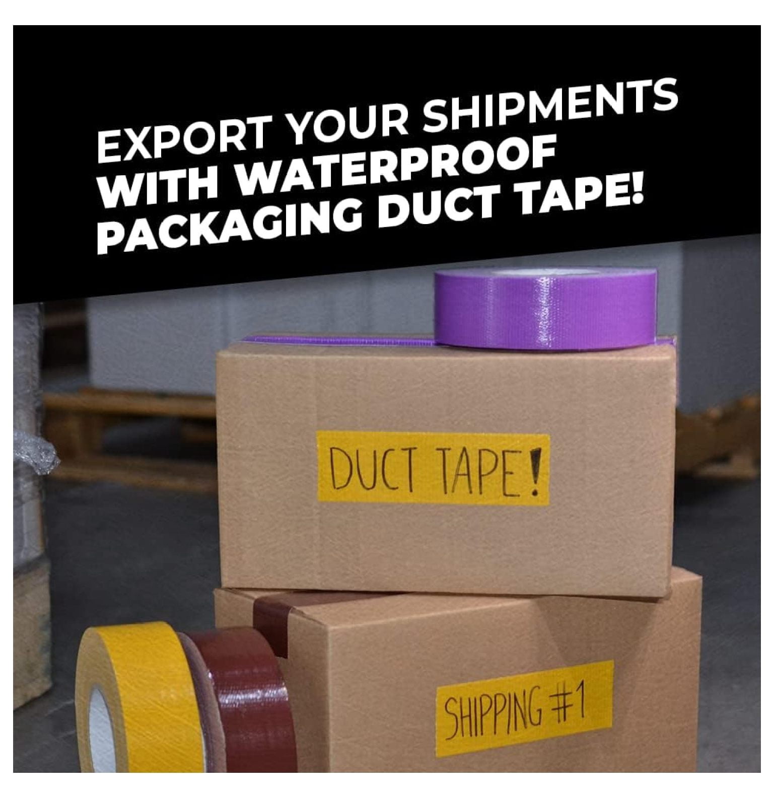 WOD DTC10 Advanced Strength Industrial Grade Racing Orange Duct Tape, 6 inch x 60 ft. Waterproof, UV Resistant For & Home Improvement