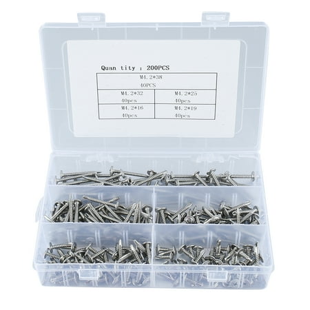 

M4.2 Self Drilling Tapping Tek Metal Screws Set Cross Pan Head Stainless Steel Fastener