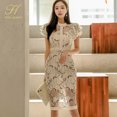 thumbnail image 1 of H Han Queen-Vestidos Vintage para mujer, ropa de trabajo Simple y elegante, Bodycon de oficina, Vestidos de tubo informales de encaje, gran oferta, Verano, 1 of 5