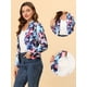 thumbnail image 2 of Allegra K Chaqueta Tipo Blazer Informal Con Solapa De Muesca Y Manga Larga Para Mujer Flor azul XS, 2 of 6